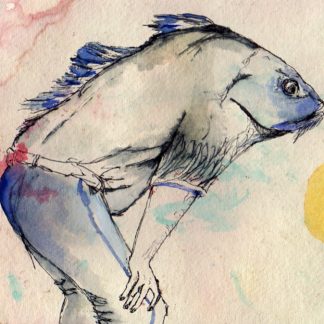 Fish Man Magnet by Gabriela Vainsencher