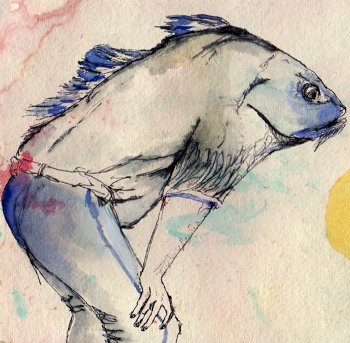 Fish Man Magnet by Gabriela Vainsencher