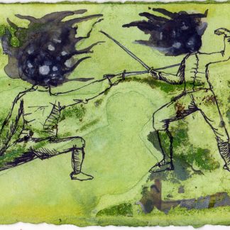 Galaxy Fencers Magnet by Gabriela Vainsencher