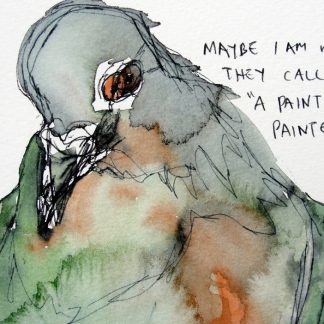 Painter Pigeon Magnet by Gabriela Vainsencher