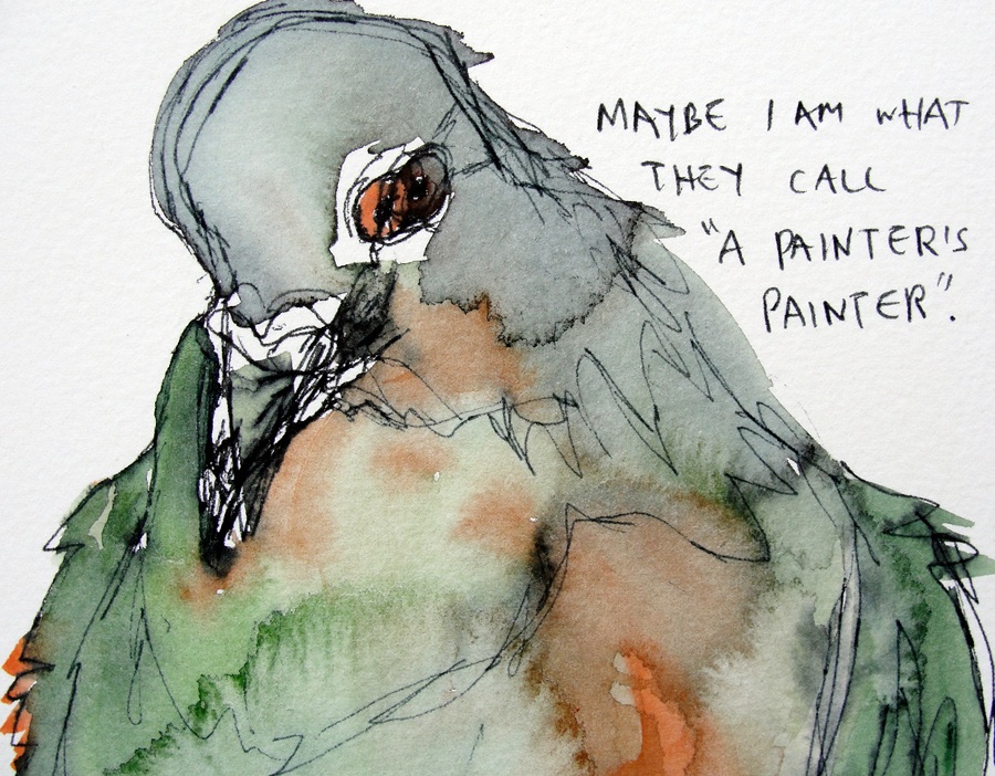 Painter Pigeon Magnet by Gabriela Vainsencher